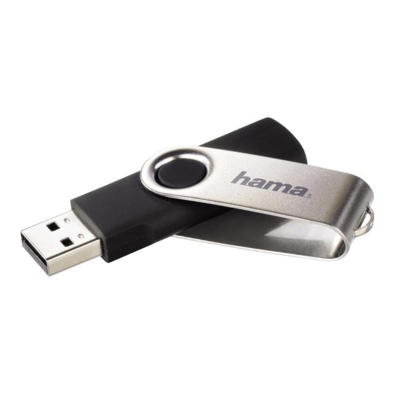 HAMA FlashPen Rotate USB 2.0 64GB schwarz / silber