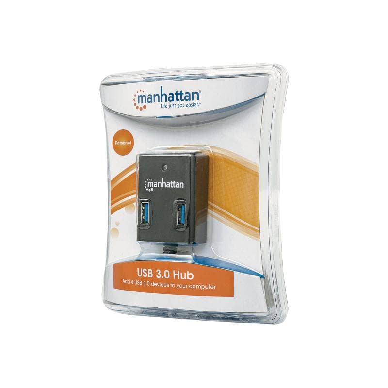 MANHATTAN USB-HUB  4-Port Manhattan USB 3.0  schwarz