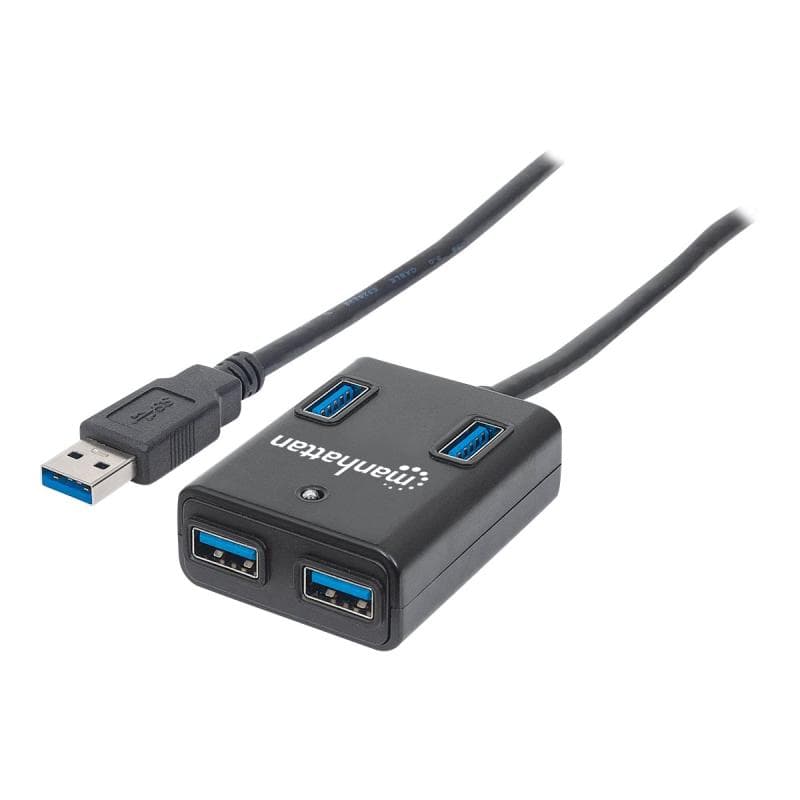 MANHATTAN USB-HUB  4-Port Manhattan USB 3.0  schwarz