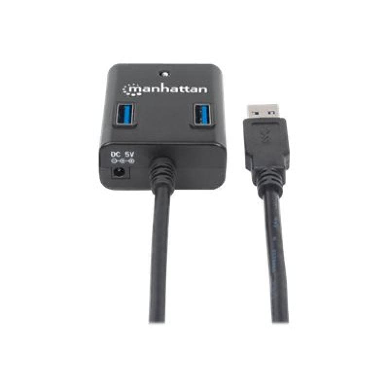 MANHATTAN USB-HUB  4-Port Manhattan USB 3.0  schwarz