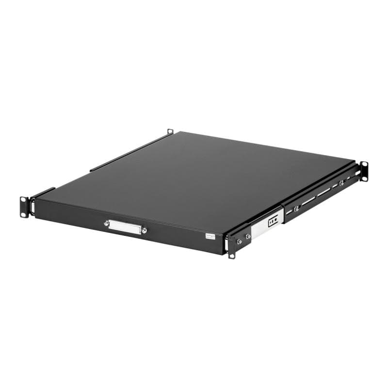 STARTECH.COM Ausziehbarer Fachboden für 19 Zoll Serverschrank - 55cm Sliding Rack Shelf belastbar bi