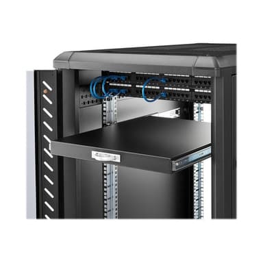 STARTECH.COM Ausziehbarer Fachboden für 19 Zoll Serverschrank - 55cm Sliding Rack Shelf belastbar bi
