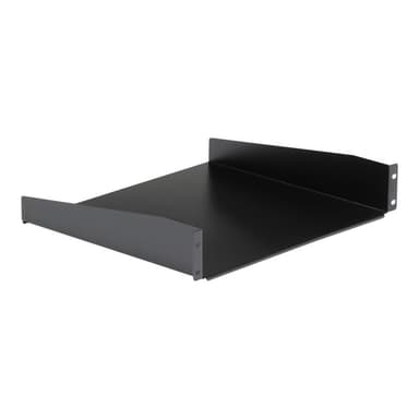 STARTECH.COM 2HE 19 Zoll Fachboden für Serverschrank bis 20 Kg belastbar aus Stahlblech - Schwarz