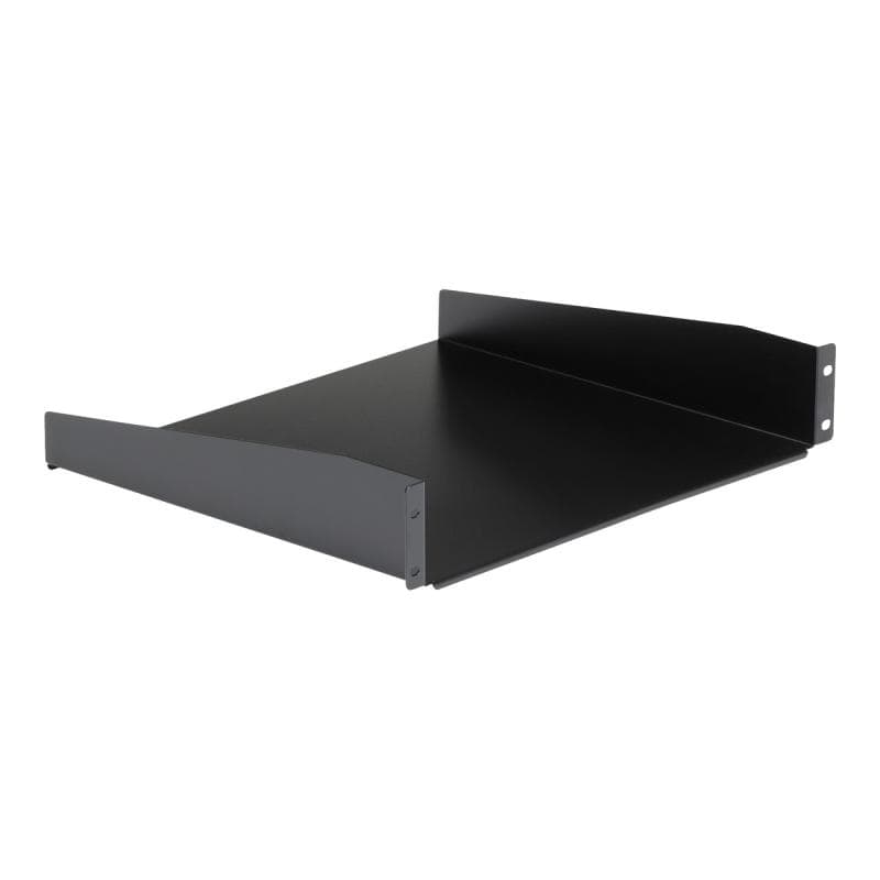 STARTECH.COM 2HE 19 Zoll Fachboden für Serverschrank bis 20 Kg belastbar aus Stahlblech - Schwarz