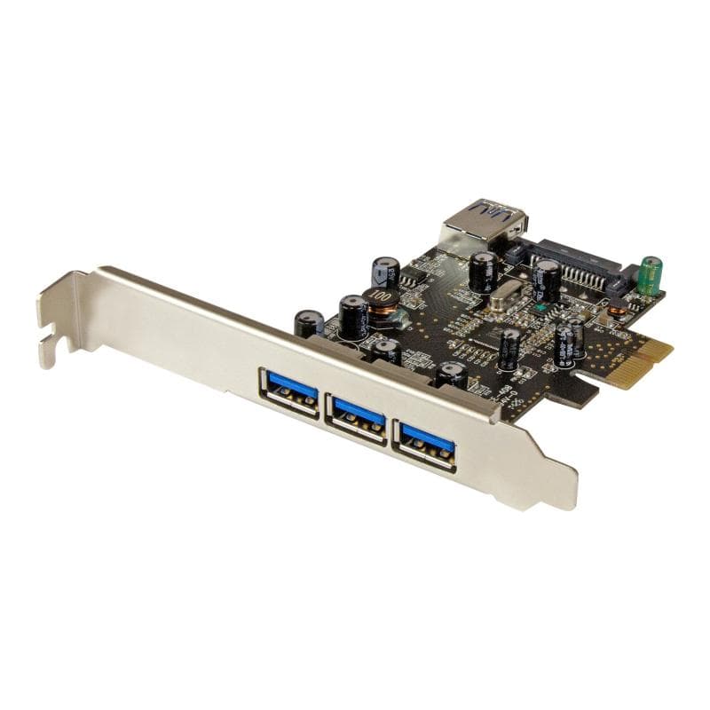 STARTECH.COM 4 Port PCI Express USB 3.0 Karte - 4-fach PCIe USB 3.0 Schnittstellenkarte - 3 Externe
