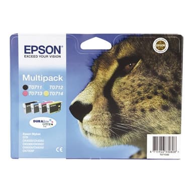 EPSON Multipack T0715 4er Pack Schwarz, Gelb, Cyan, Magenta Tintenpatrone