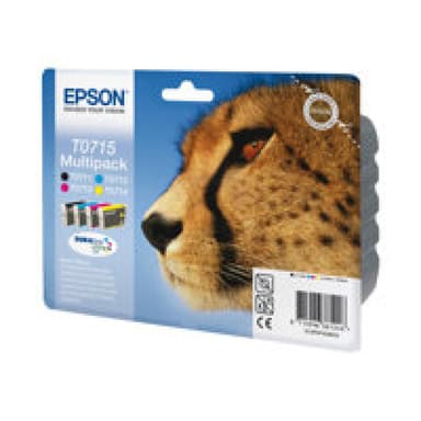 EPSON Multipack T0715 4er Pack Schwarz, Gelb, Cyan, Magenta Tintenpatrone