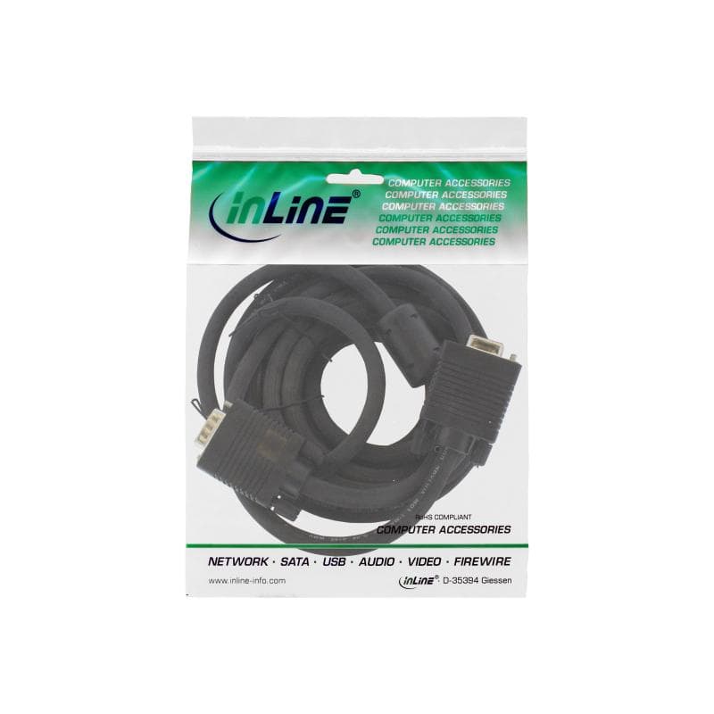 INLINE S-VGA Monitorverlängerung St/Bu 0,3m, schwarz