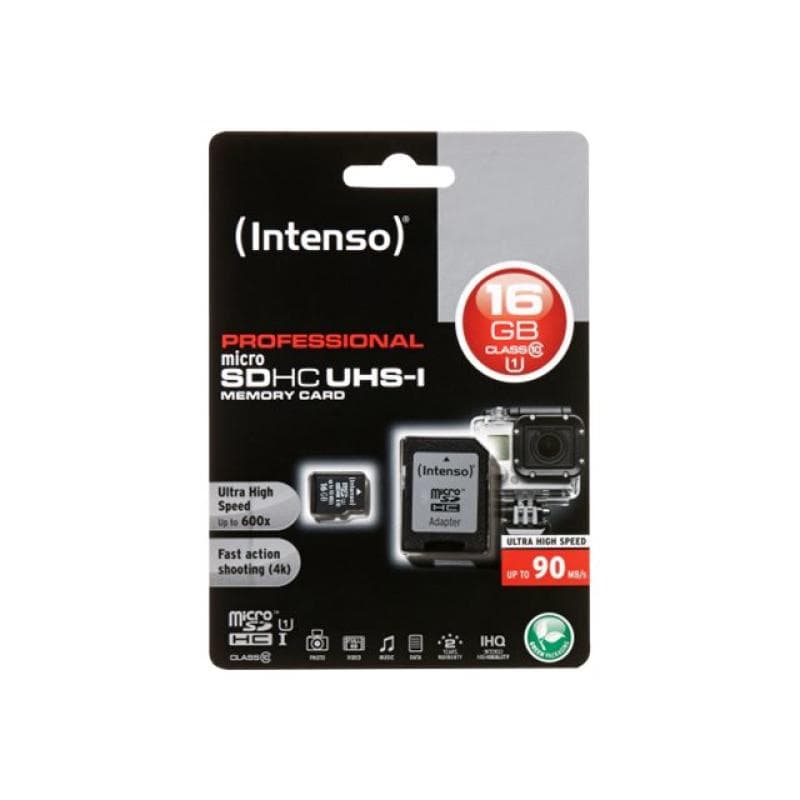 INTENSO Secure Digital Card Micro SD UHS-I Professional 16 GB Speicherkarte