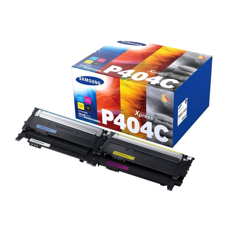 SAMSUNG CLT P404C Toner Rainbow Kit 4er Pack Schwarz, Gelb, Cyan, Magenta Tonerpatrone