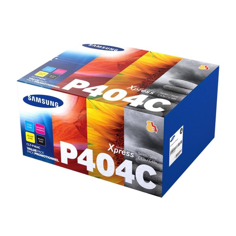 SAMSUNG CLT P404C Toner Rainbow Kit 4er Pack Schwarz, Gelb, Cyan, Magenta Tonerpatrone