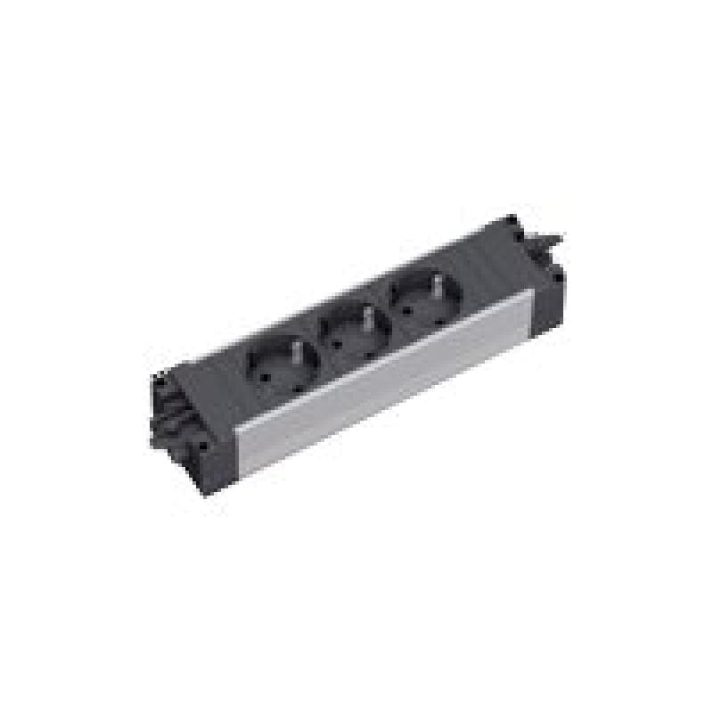 BACHMANN Steckdosenleiste Step Alu 3xUTE Dosen mit
