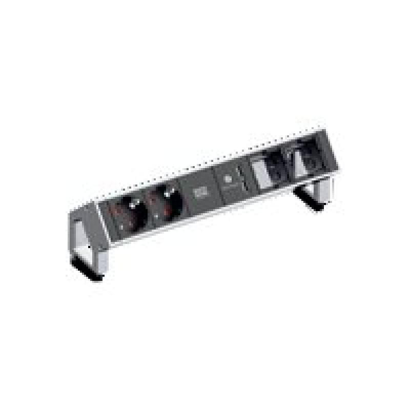 BACHMANN Steckdosenleiste Desk2 2xSchuKo-Dosen 1xU