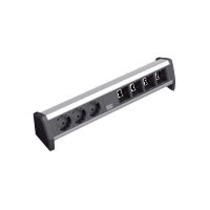 BACHMANN Steckdosenleiste Desk 3xUTE Dosen 4xAbdec