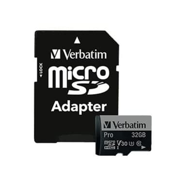 VERBATIM Micro SDHC Card Pro UHS-I 32GB Class 10 inkl. Adaptor