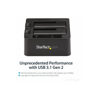 STARTECH.COM USB 3.1 (10 Gbit/s) Dual-bay Festplatten Dockingstation für 2,5 Zoll / 3,5 Zoll SATA SS