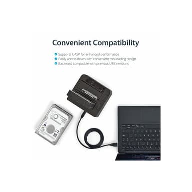 STARTECH.COM USB 3.1 (10 Gbit/s) Dual-bay Festplatten Dockingstation für 2,5 Zoll / 3,5 Zoll SATA SS
