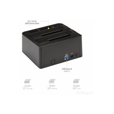 STARTECH.COM USB 3.1 (10 Gbit/s) Dual-bay Festplatten Dockingstation für 2,5 Zoll / 3,5 Zoll SATA SS