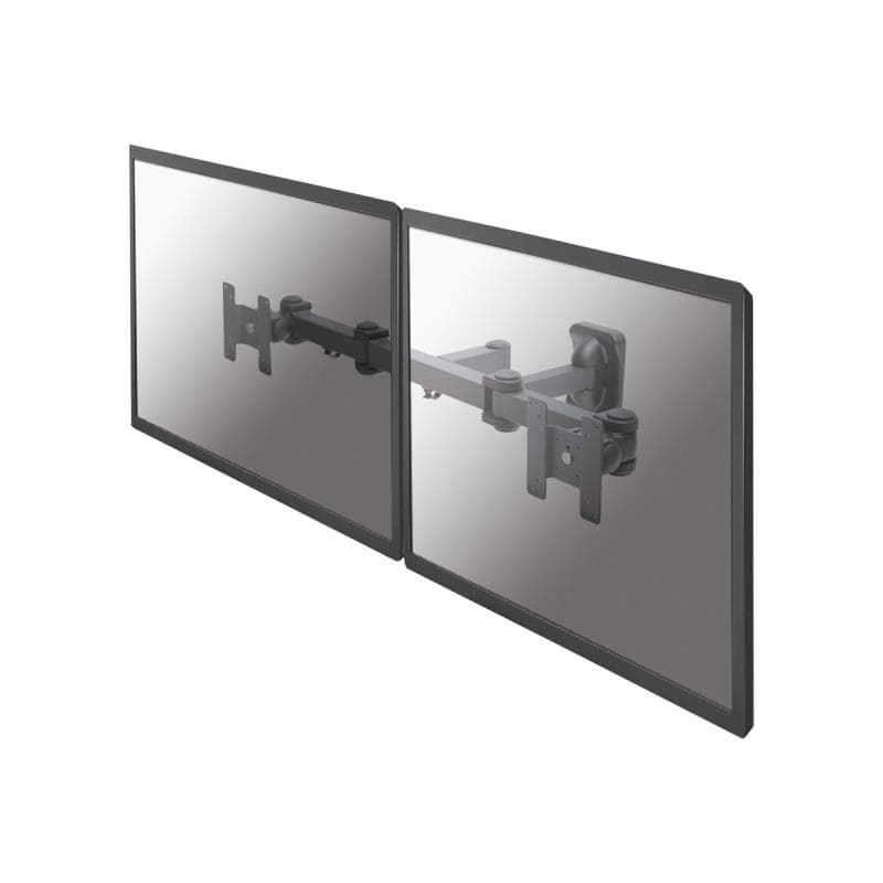 NEOMOUNTS Wandhalterung mit drei Drehpunkten für zwei Flachbildschirme bis 27″ (69 cm)