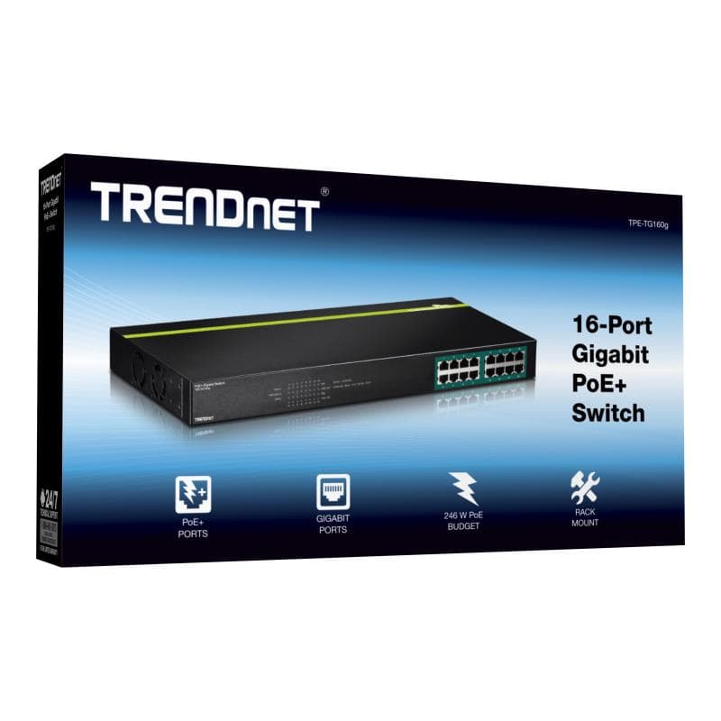 Trendnet 16-Port GREENnet Gigabit PoE+ Switch