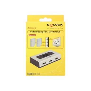 DELOCK Switch 2-port Displayport 1.1 manuell Delock
