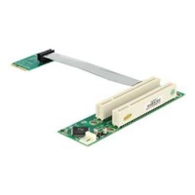 DELOCK Riser Card Delock MiniPCle -> 2x PCI 32bit Slots 13cm Kabel