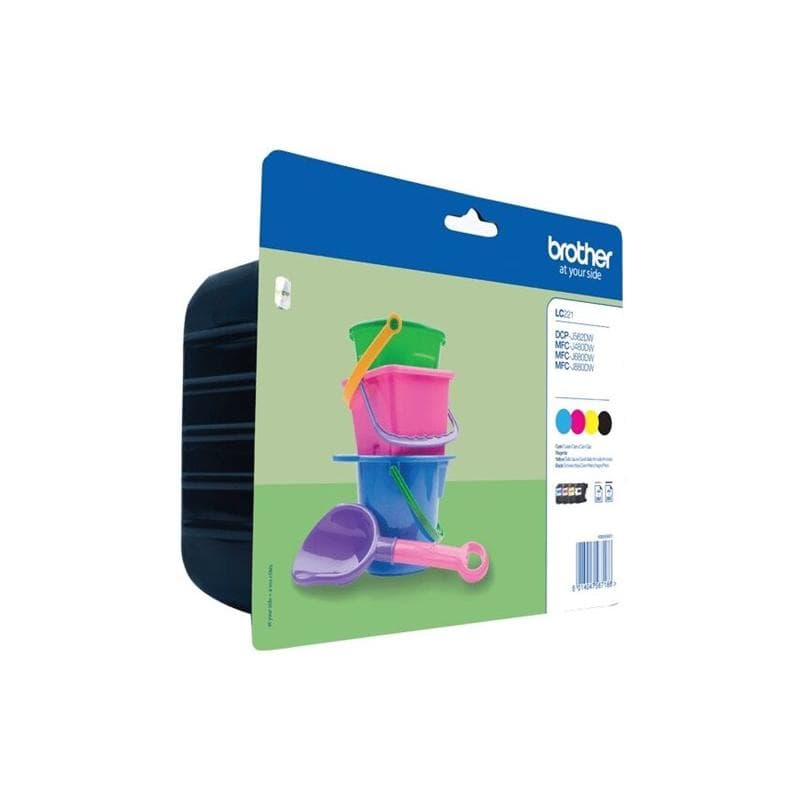 BROTHER LC221 Value Pack 4er Pack Schwarz, Gelb, Cyan, Magenta Tintenpatrone