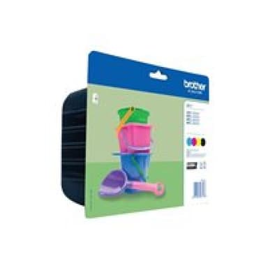 BROTHER LC221 Value Pack 4er Pack Schwarz, Gelb, Cyan, Magenta Tintenpatrone