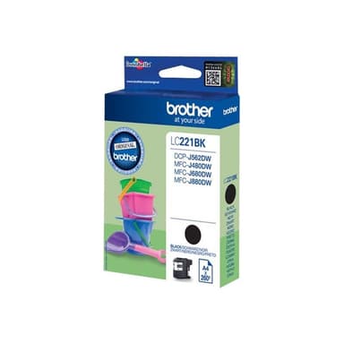BROTHER LC221BK Schwarz Tintenpatrone