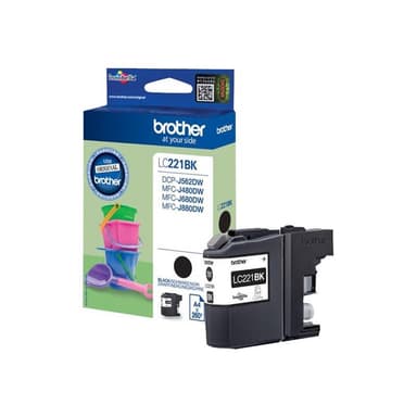 BROTHER LC221BK Schwarz Tintenpatrone
