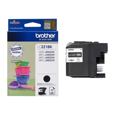 BROTHER LC221BK Schwarz Tintenpatrone