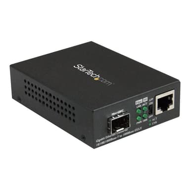 STARTECH.COM Gigabit Ethernet Glasfaser Medienkonverter mit offenem SFP Steckplatz - Unterstützt 10/