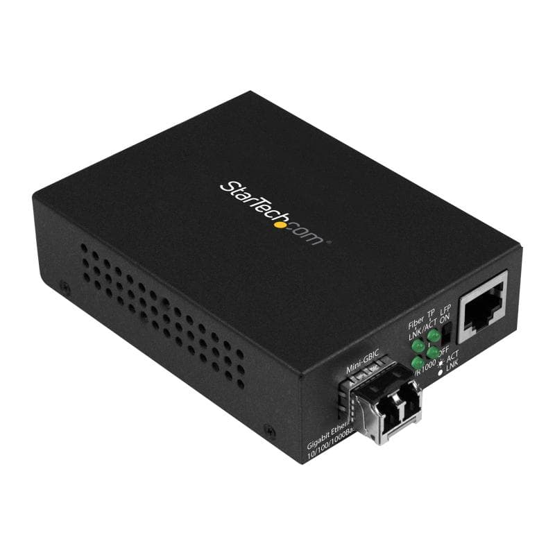 STARTECH.COM Gigabit Ethernet Glasfaser Medienkonverter - 850nm MM LC - 500m - Mit MM SFP Transceive