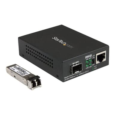 STARTECH.COM Gigabit Ethernet Glasfaser Medienkonverter - 850nm MM LC - 500m - Mit MM SFP Transceive