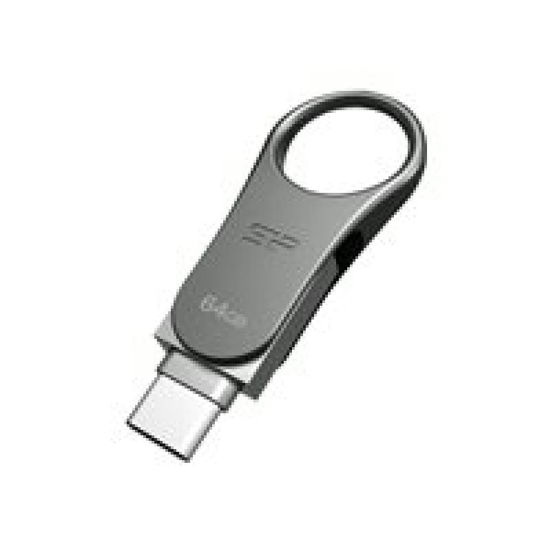 SILICON POWER USB-Stick  64GB Silicon Power  C80  3.0 Silver Type-C Ready