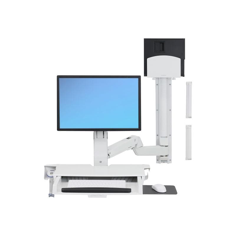 ERGOTRON SV Sitz-Steh-Kombiverlaengerung klein weiss Verlaengerung um 23cm