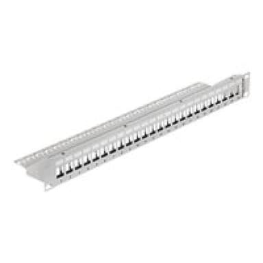 DELOCK Patchpanel Delock 1HE 24 Keystone Ports grau
