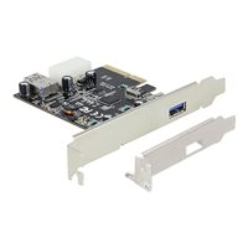 DELOCK PCI Expr Card Delock 1x USB3.1 A ext +1x USB3.1 A int