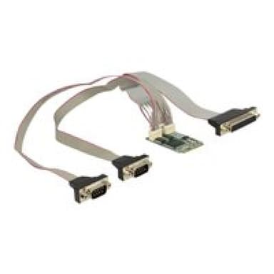 DELOCK Mini PCI Expr Card Delock 2x D-Sub9 +1x D-Sub25 Slotblech