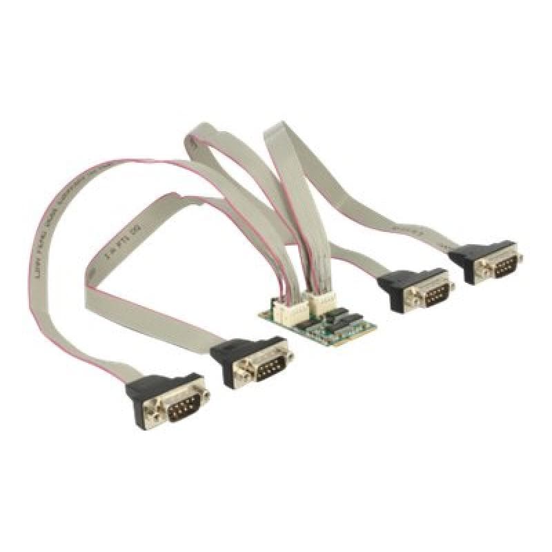 DELOCK Mini PCI Expr Card Delock 4x D-Sub9 Slotblech