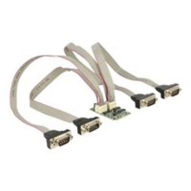 DELOCK Mini PCI Expr Card Delock 4x D-Sub9 Slotblech