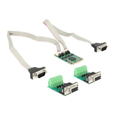 DELOCK Mini PCI Expr Card Delock 2x D-Sub9 Slotblech +600W Ü-Schutz