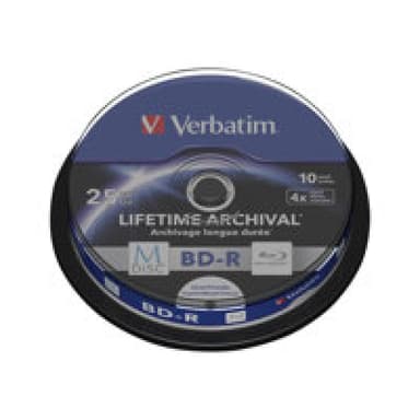 VERBATIM 10x M-Disc BD-R 25GB 4x Spindel inkjet printable