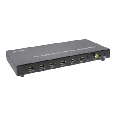 INLINE HDMI Matrix Umschalter elektronisch 4 Eingaenge auf 2 Ausgaenge 4K2K FullHD 3D