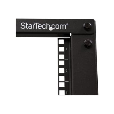 STARTECH.COM 12HE 4 Pfosten Open Frame Server Rack / Schrank tiefenverstellbar mit Rollen / Nivellie