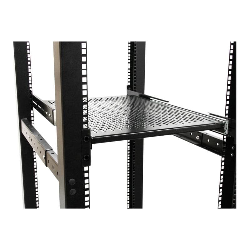 STARTECH.COM 2HE ausziehbarer Rack-Fachboden belüftet - 22.7kg - 19 Zoll Serverschrank Rack-Shelf -