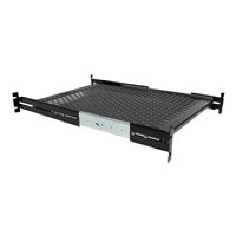 STARTECH.COM 2HE ausziehbarer Rack-Fachboden belüftet - 22.7kg - 19 Zoll Serverschrank Rack-Shelf -