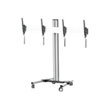 PureMounts - PDS Serie Dual Screen TV Cart. 45-55″ Vesa bis 600x400 Tragkraft 2x 50kg