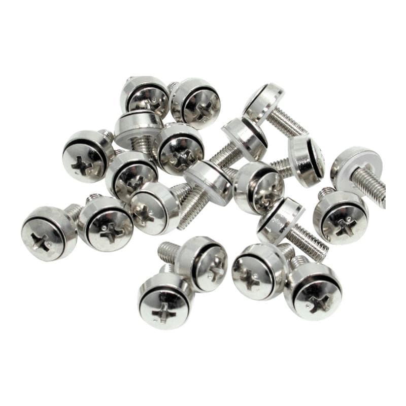 STARTECH.COM M6 x 12mm - Montageschrauben - 100er Pack - M6 Schrauben für Server Rack und Serverschr