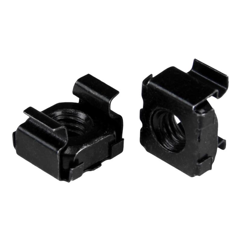 STARTECH.COM M5 Käfigmuttern - 50er Pack, Schwarz - M5 Muttern für Server Racks und Serverschränke